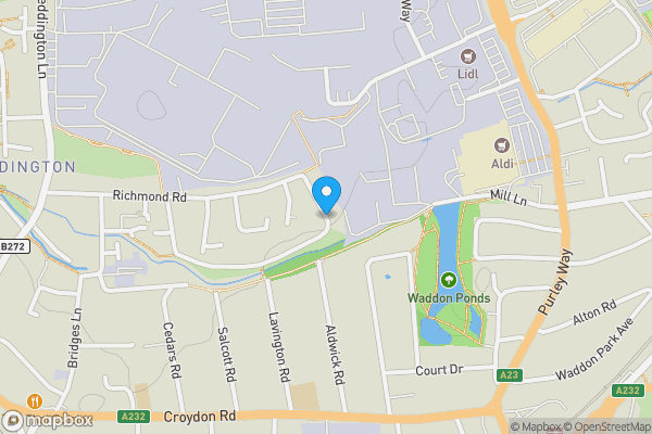 Map location for Richmond Road, CROYDON, Surrey, CR0 4SL