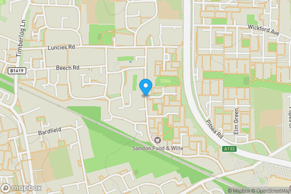 Map location for Sandon Road, Basildon, Essex, SS14 1TL
