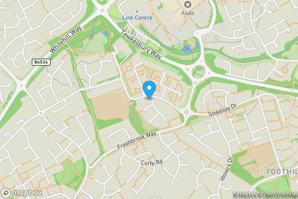 Map location for Land Adjacent to 7 Bellver, Toothill, Swindon, Wiltshire, SN5 8JU