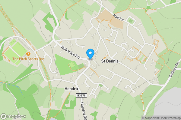 Map location for Boscawen Hotel & Granary, Fore Street, St. Dennis, St. Austell, Cornwall, PL26 8AD