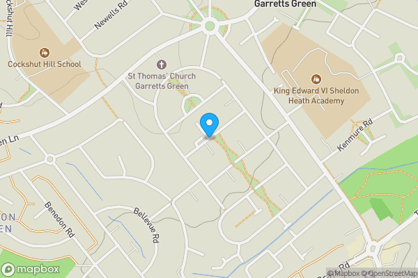 Map location for Comberton Road, Birmingham, West Midlands, B26 2TE