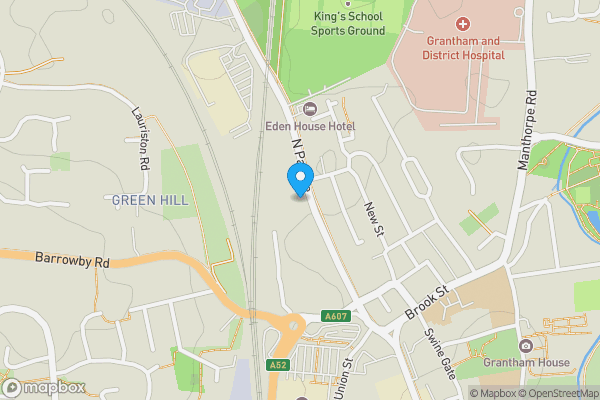 Map location for Flat 4 Kesteven Court, Grantham, Lincolnshire, NG31 8FP