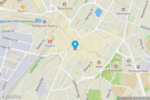 Map location for Victorian Arcade, Bradford Street, Walsall, WS1 1RE