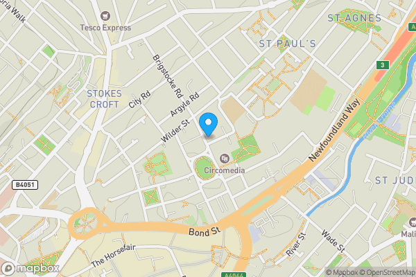 Map location for 34 Portland View, Bishop Street, Bristol, Avon, BS2 8FH