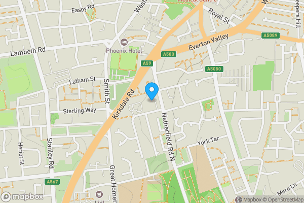 Map location for Apartment 142 Candia Tower, Jason Street, Liverpool, L5 5EN