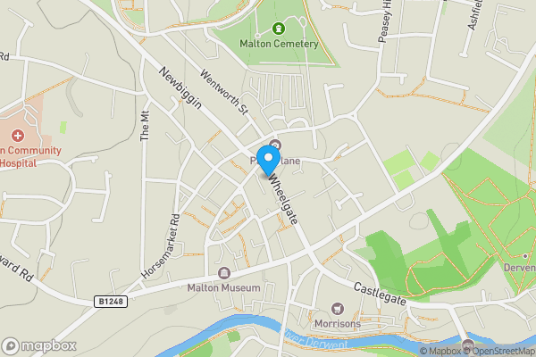 Map location for The Cross Keys, 47 Wheelgate, Malton, North Yorkshire, YO17 7HT