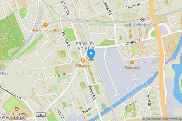 Map location for Flat 602, Kitson House, 6 Corsican Square, Bow, London, E3 3YB