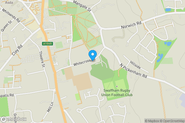 Map location for The Old Vicarage, White Cross Road, Swaffham Norfolk PE37 7QY