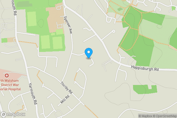 Map location for 12 Litester Close, North Walsham, Norfolk NR28 9JA