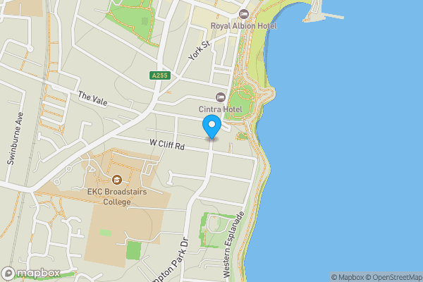 Map location for West Cliff Avenue, Broadstairs, Kent, CT10 1QA