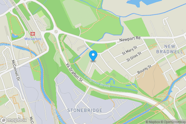 Map location for Gospel Hall, Caledonian Road, New Bradwell, Milton Keynes MK13 0AP
