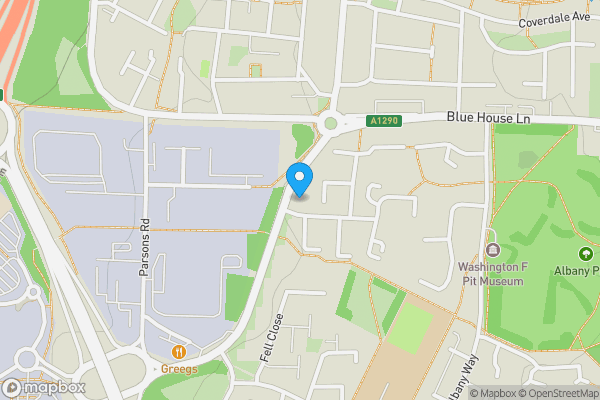 Map location for 5 Burnway, Washington, Tyne And Wear, NE37 1BG