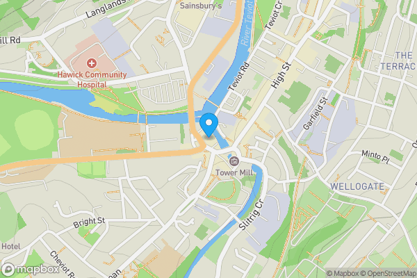 Map location for 7 Sandbed, Hawick, TD9 0HE