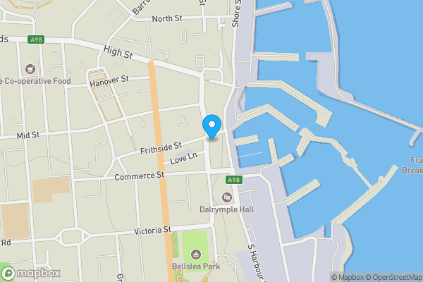 Map location for Royal Hotel, 63 Broad Street, Fraserburgh, Aberdeenshire, AB43 9AU