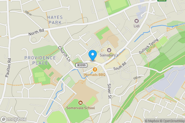 Map location for 9, Pows Court, High Street, Midsomer Norton, BA3 2LE