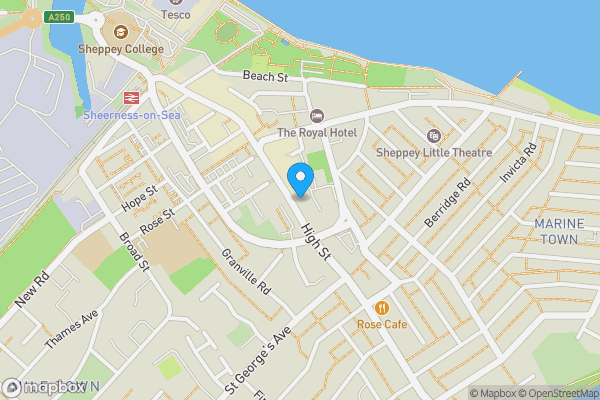 Map location for 132 High Street, Sheerness, Kent, ME12 1UB