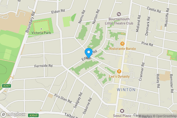 Map location for 31C Edgehill Road, Bournemouth, Dorset, BH9 2PD