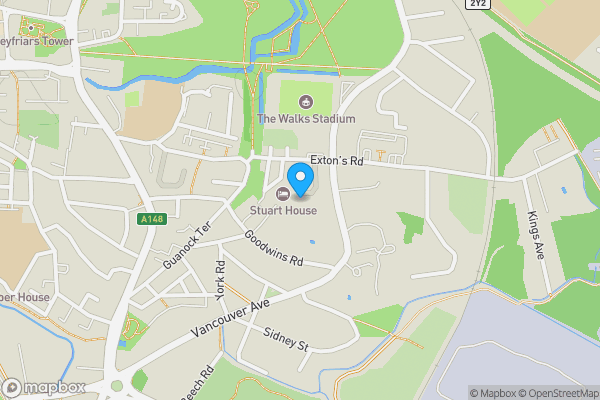 Map location for Stuart House, 35 Goodwins Road, King's Lynn, Norfolk PE30 5QX