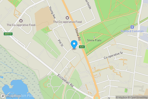 Map location for 36 Alliance Street, Tillington, Stafford, Staffordshire ST16 1HZ