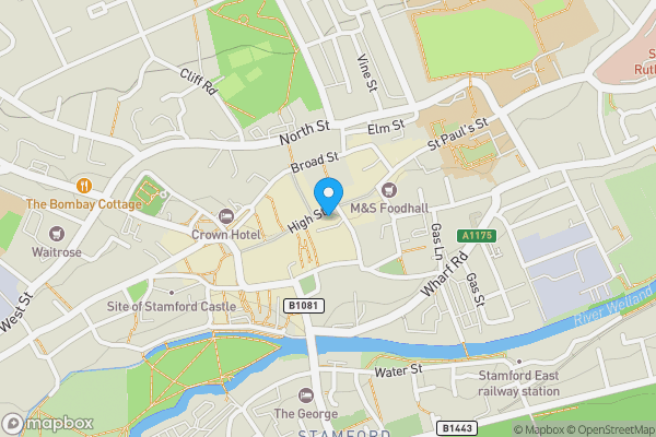 Map location for Units 1 to 3 St Michael's Church High Street Stamford Lincolnshire PE9 2AW