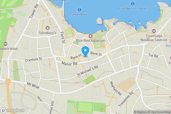 Map location for 1 Cheltenham Place, Newquay, Cornwall, TR7 1BA TR7 1BA