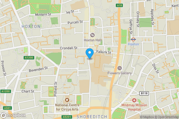 Map location for 76A Hoxton Street, London, N1 6LP