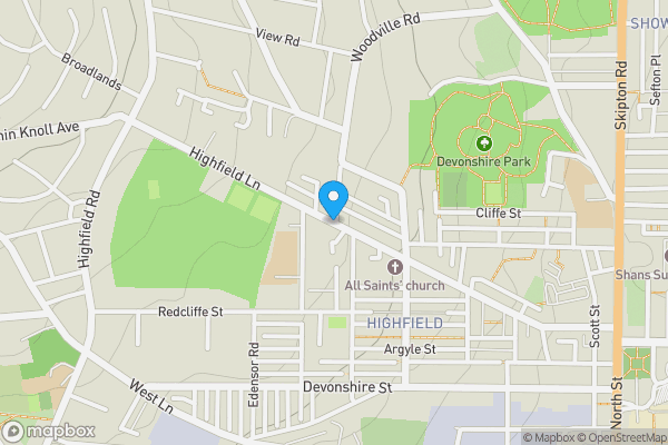 Map location for Highfield Lane, Keighley, West Yorkshire, BD21 2DR