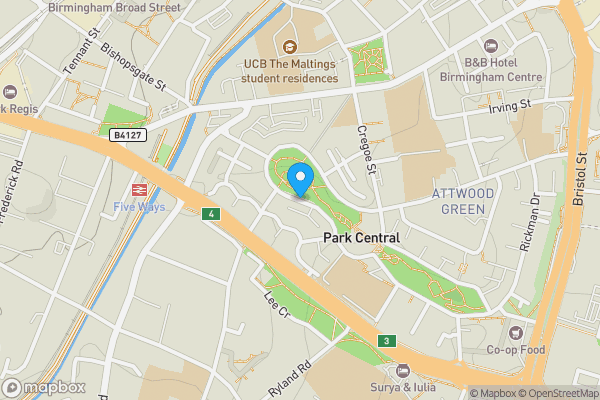 Map location for Alfred Knight Way, Birmingham, B15