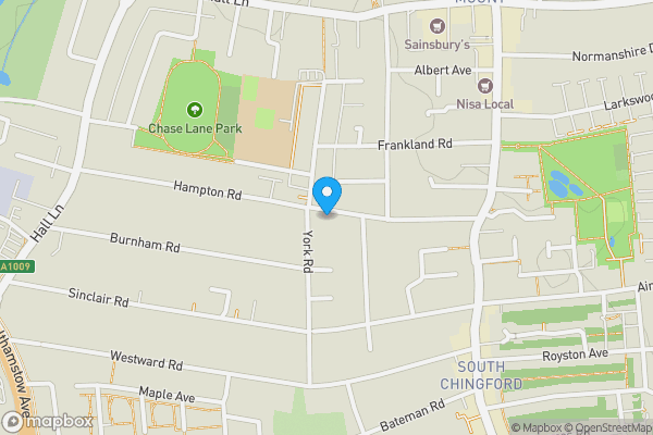 Map location for 65 Hampton Road, Chingford, London, E4 8NH