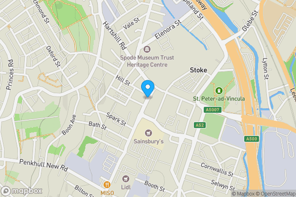 Map location for 13 Campbell Place, Stoke-On-Trent, Staffordshire, ST4 1NH