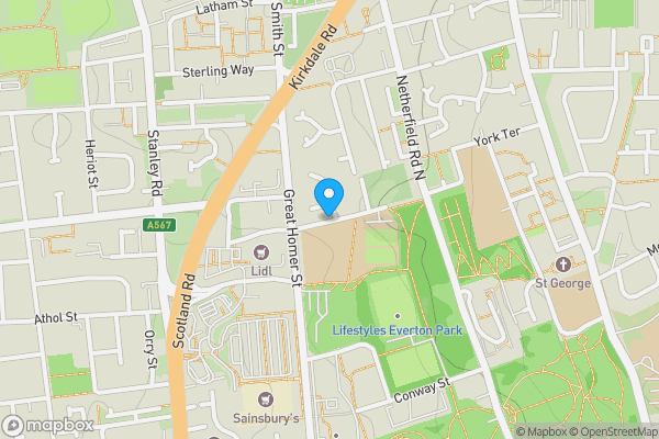 Map location for Unit 127 Jamworks City Point, Great Homer Street, Liverpool, Liverpool, L5 3LE