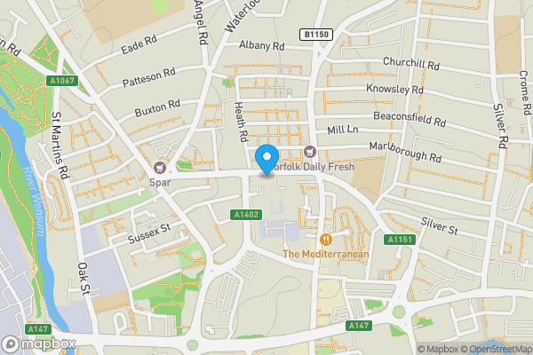 Map location for 94 Magpie Road, Norwich, Norfolk, NR3 1JG