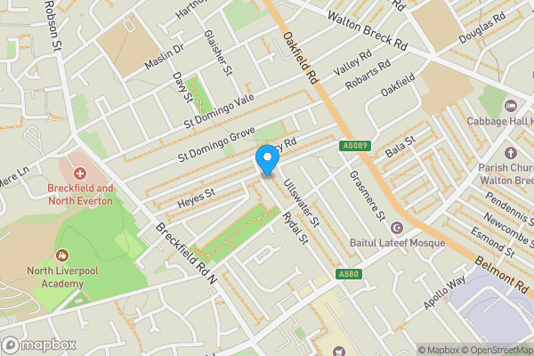 Map location for 92 Rydal Street, Liverpool, Merseyside, L5 6QR L5 6QR
