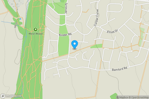 Map location for Land Adjacent to 28 Castleton Road, Inkersall, Chesterfield S43 3HU