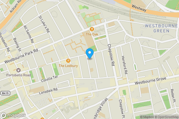 Map location for 24c Moorhouse Road, Notting Hill, London W2 5DJ