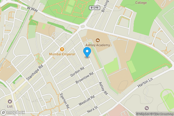 Map location for Ashley Road, Lower Flat, South Shields NE34 0PD