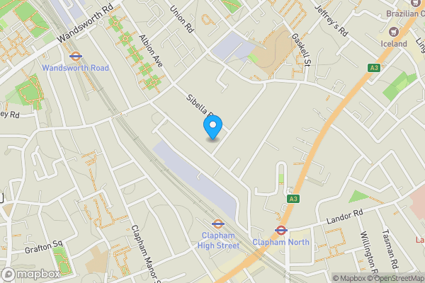 Map location for Land at 98 Bromfelde Road, Clapham, London, SW4 6PS