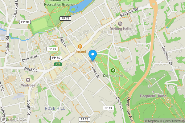 Map location for 29 Cotmandene, Dorking, Surrey, RH4 2BT