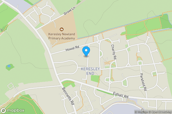Map location for 41 Hill Road Keresley End, Coventry, West Midlands, CV7 8JQ