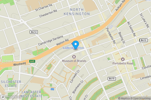 Map location for 148A Lancaster Road, Notting Hill, London, W11 1QU
