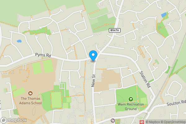 Map location for 83 New Street, Wem, Shrewsbury, Shropshire, SY4 5AF