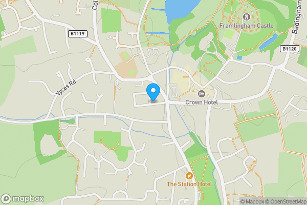 Map location for 6 Albert Road, Framlingham, Woodbridge, Suffolk IP13 9EQ