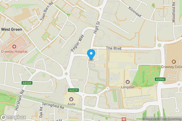 Map location for High Street, Crawley, RH10