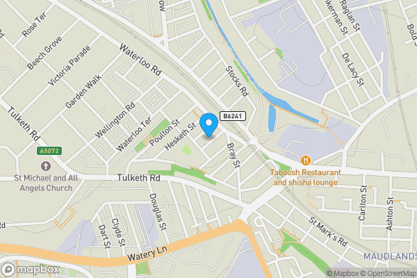 Map location for 13 Hall Street, Ashton-On-Ribble, Preston, Lancashire PR2 2RU