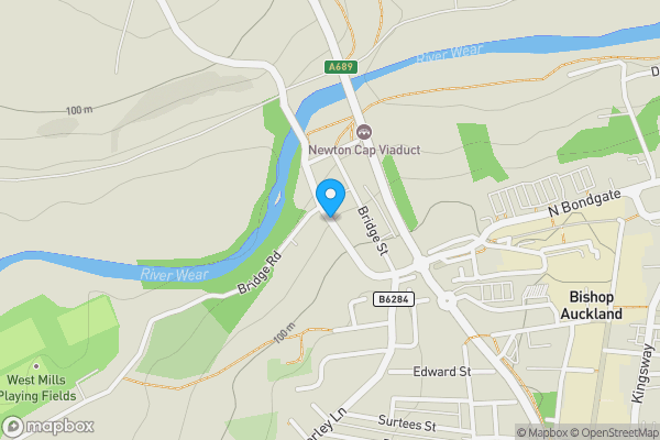Map location for Newton Cap Bank, Bishop Auckland, County Durham, DL14 7PX