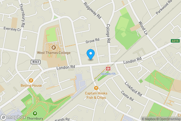 Map location for Flat 15 Atlas House, 466 London Road, Isleworth, Middlesex, TW7 4BF