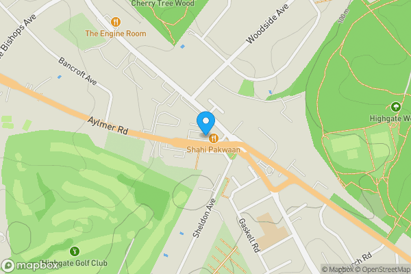 Map location for 32B Aylmer Road, Aylmer Parade, Highgate, London, N2 0PH