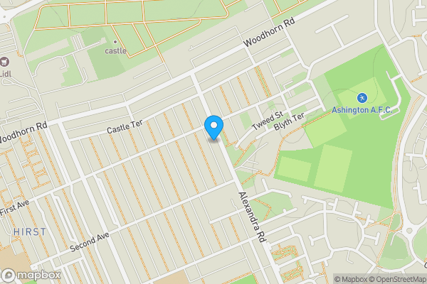 Map location for 55 Alexandra Road, Ashington, Northumberland, NE63 9HG