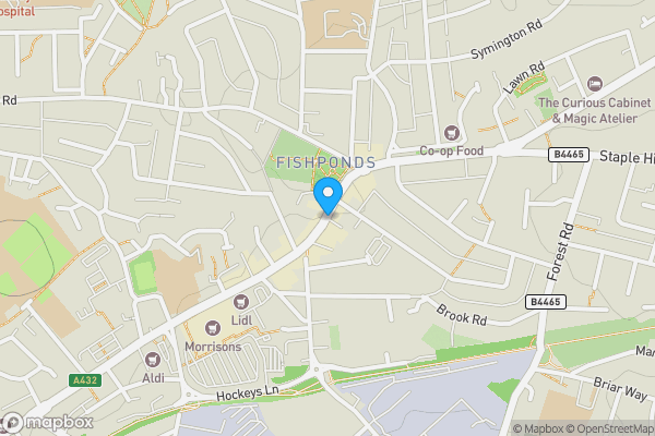 Map location for Fishponds Road, BRISTOL, BS16 3TT