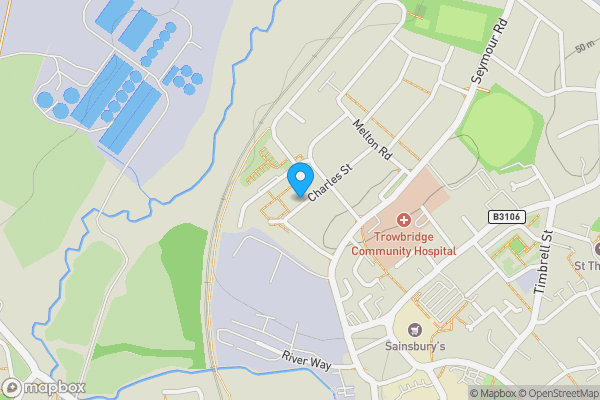 Map location for 28, Charles Street, Trowbridge, BA14 8NB